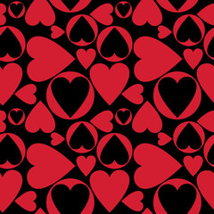 Naklejka na ściany i meble Srylish hearts. Seamless pattern with hearts