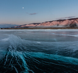 Lake baikal at sunset