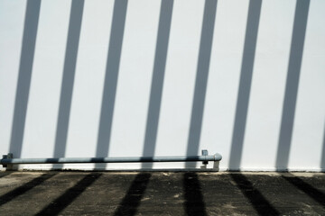 Shadow of Transparent Concrete Roof on Concrete Wall.