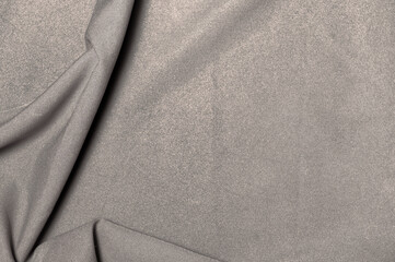 Grey fabric texture background. Natural linen fabric. Canvas cloth texture