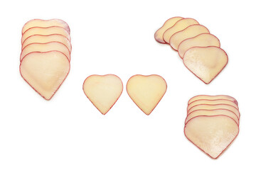 Piece of cheese isolated on white