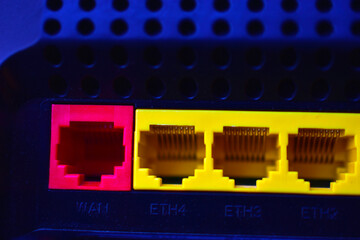 Connectors for Internet cable Wan and Lan router