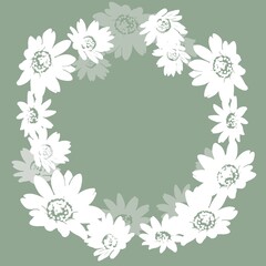 白いお花のフレーム