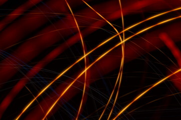 Fancy background - colored luminous irregular lines. Graphic background with neon luminous elements.
