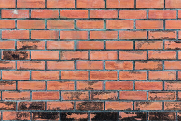 Pattern of Red brick wall for background and textured, Seamless Red brick wall background. Old Brick texture, Grunge brick wall background.
