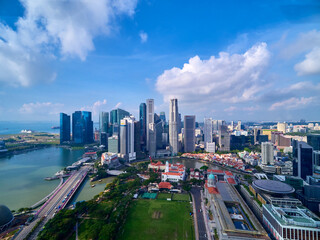Fototapeta na wymiar Aerial view of singapore