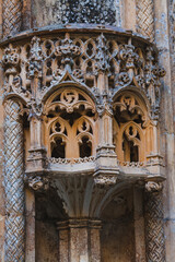 Obraz premium detail of exterior of an ancient portugal monastery