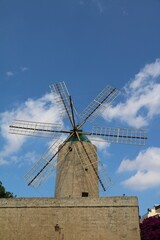 Windmill Il-Mitħna ta ’Kola’ in Xagħra, Gozo Malta