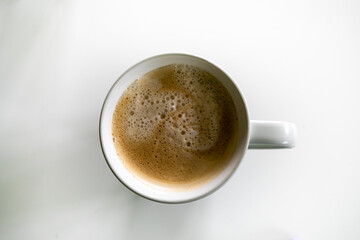 cup of coffee on the table