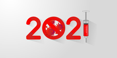 2021 vaccination covid 19 design vector