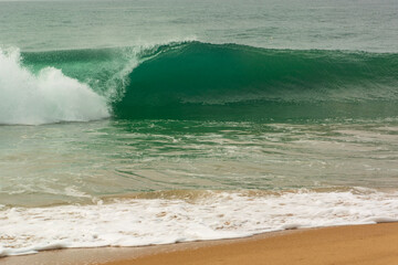 waves on the beach in Sri Lanka