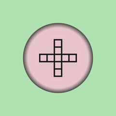 crossword icon, isolated crossword sign icon, vector illustration