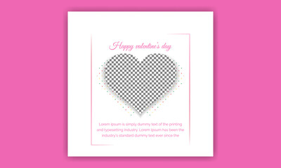 Happy valentines day facebook cover design