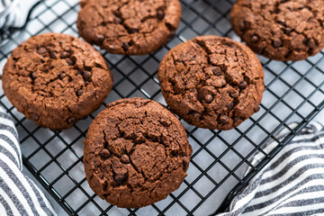 Double chocolate chip cookies