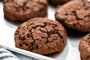 Double chocolate chip cookies