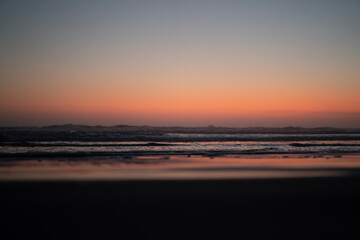 Fototapeta premium sunset at the beach coast of Oregon