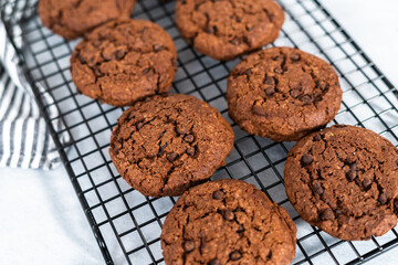 Double chocolate chip cookies