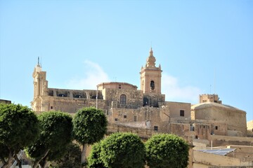 Xlendi on Gozo at the Mediterranean Sea , Malta