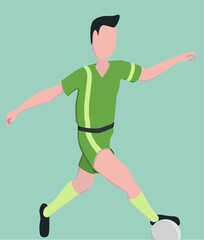 Fototapeta na wymiar soccer player vector illustration isolated