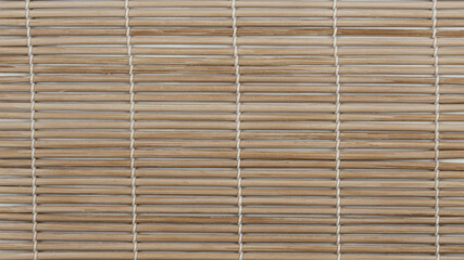 Bamboo mat background textured pattern.