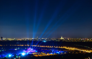 night view of the city, Moscow