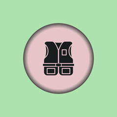 life jacket icon, isolated life jacket sign icon, vector illustration