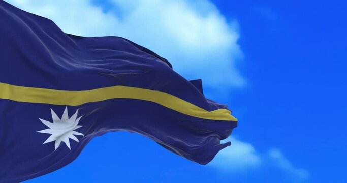 Seamless loop of Nauru flag.	