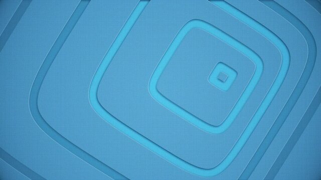 Blue halftone dots background with gently radiating rounded squares. This modern abstract technology motion background is full HD and a seamless loop.