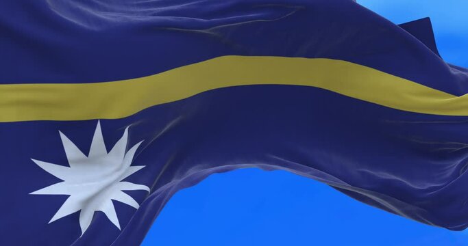 Seamless loop of Nauru flag.	