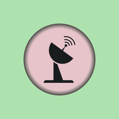 satellite icon, isolated satellite sign icon, vector illustration