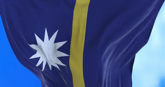 Seamless loop of Nauru flag.	