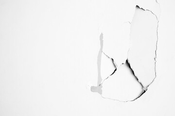 White Broken Wall Texture for Background.