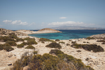 coast of island on Antiparos, Greece