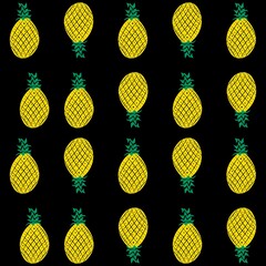 Illustration pattern pineapple with background for fashion design or other products.