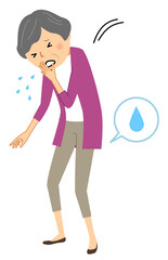 失禁した高齢者女性