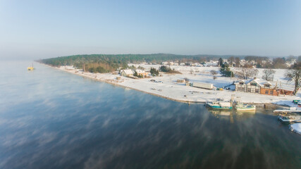 Mikoszewo, Wisla Ujście zimą © Marcin