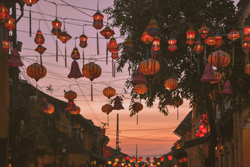 lanterns in the streets of Hoi An, Vietnam