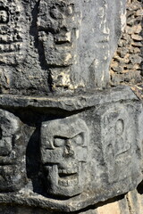 Paisajes y rincones de la zona arqueológica maya de Chichen Itzá, en el estado de Yucatán, en el sureste de Mexico