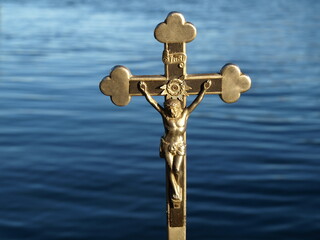 cross with Jesus colour