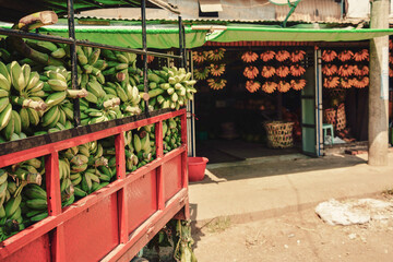 bananas on the market