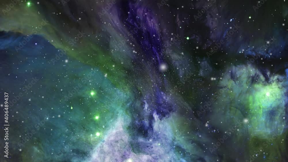 Aufkleber nebula clouds hovering in the universe.