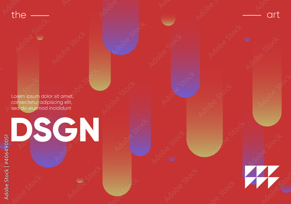 Poster minimal geometric background. simple shapes with trendy gradients. eps10 vector.