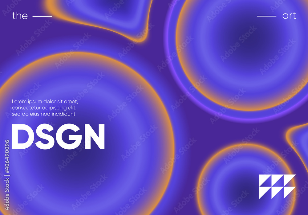Poster wavy gradient shapes composition. eps10 vector.