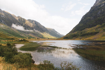 lake in the mountains in Scotland