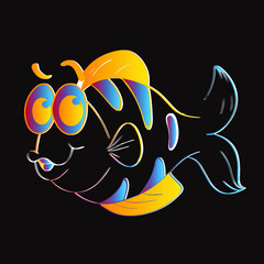 Fish vector background