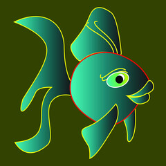Fish vector abstract