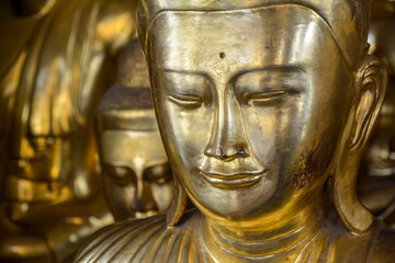 golden buddha statue in Myanmar