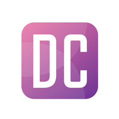 DC Letter Logo Design With Simple style