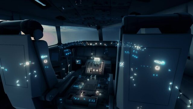 air plane cockpit 4k. High quality 4k footage
