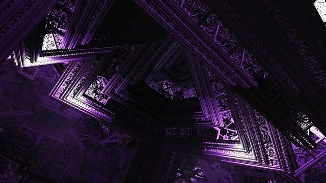 The movement inside the 3D fractal Matrix architectural view.